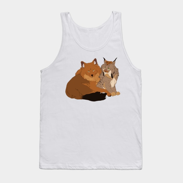 Wild Side Friends Tank Top by Poodle's doodles